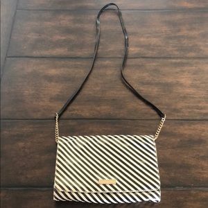 Kate Spade Black Striped Cross Body Purse